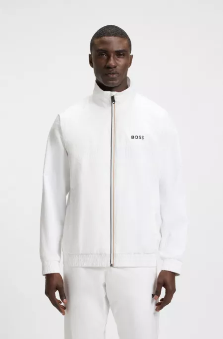 Water-repellent tracksuit with logo details