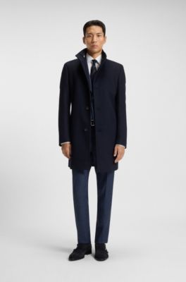 Double monk shoes in suede, Dark Blue