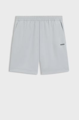 Moisture-wicking shorts with four-way stretch, Light Grey