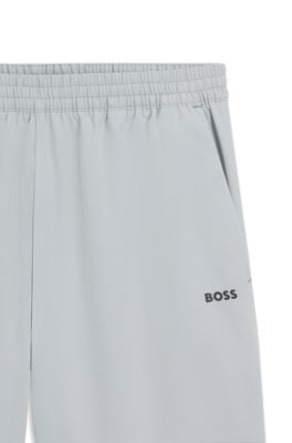Moisture-wicking shorts with four-way stretch, Light Grey