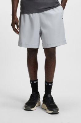 Moisture-wicking shorts with four-way stretch, Light Grey
