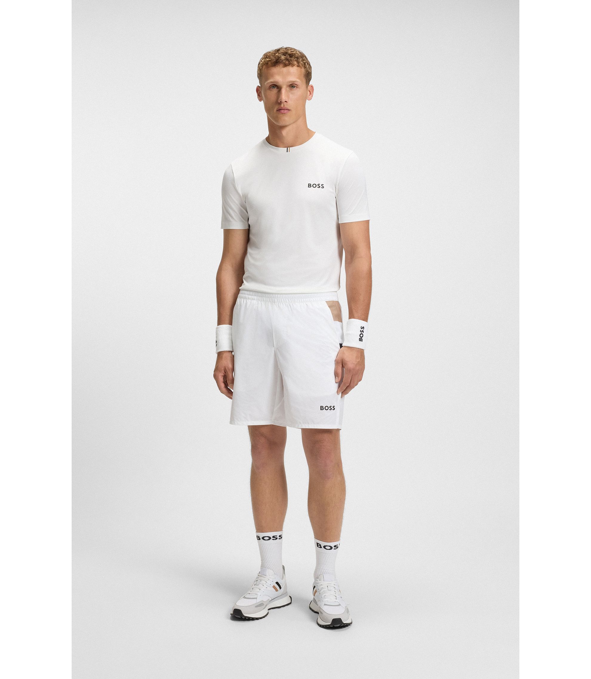 BOSS ホワイト白 ストレッチパンツ S テニス hbeu50541370_100_300?wid=1980&