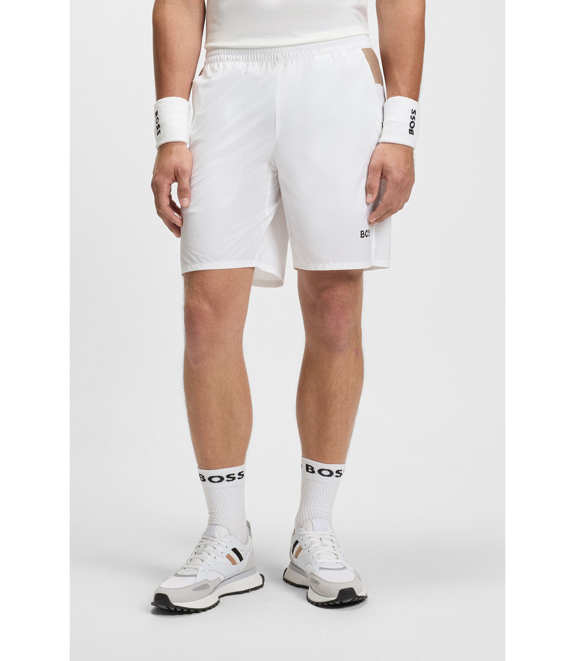 BOSS - アクティブ テニスショートパンツ ストレッチファブリック