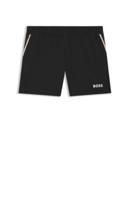 Active tennis shorts in quick-dry stretch fabric, Black