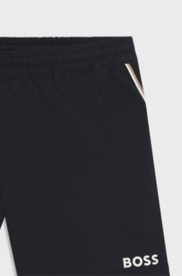 Bermuda da tennis sportivi in tessuto elasticizzato ad asciugatura rapida, Blu scuro