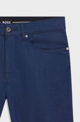 Delaware slim-fit jeans in blue stretch denim, Dark Blue