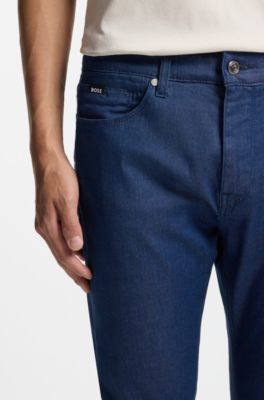 Delaware slim-fit jeans in blue stretch denim, Dark Blue