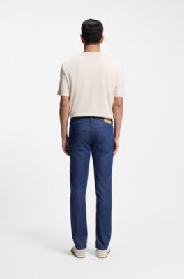 Delaware slim-fit jeans in blue stretch denim, Dark Blue