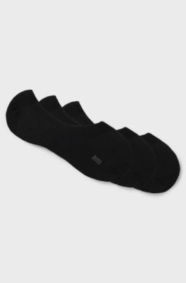 Three-pack of invisible socks in a cotton blend, Black