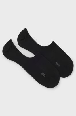 Three-pack of invisible socks in a cotton blend, Black