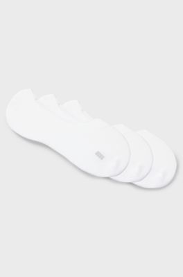 Three-pack of invisible socks in a cotton blend, White
