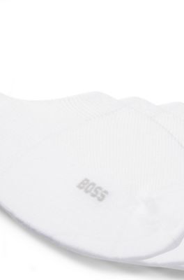Three-pack of invisible socks in a cotton blend, White