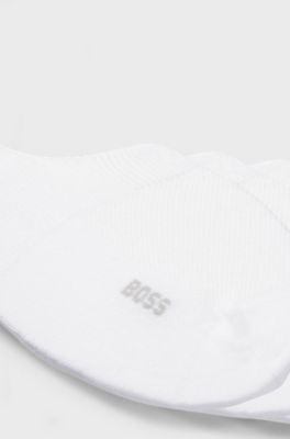 Three-pack of invisible socks in a cotton blend, White