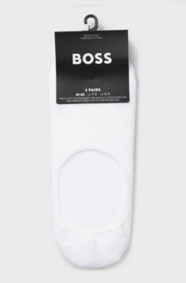 Three-pack of invisible socks in a cotton blend, White