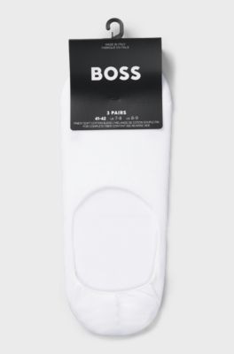 Three-pack of invisible socks in a cotton blend, White