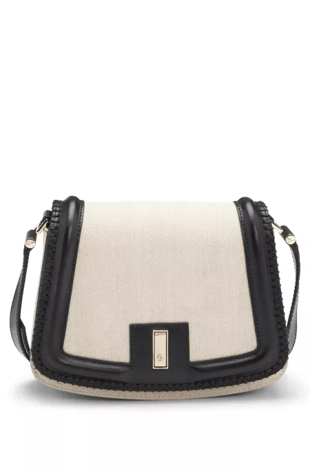 Ariell saddle bag with Double B monogram closure