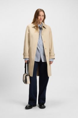 Ariell saddle bag with Double B monogram closure, Natural