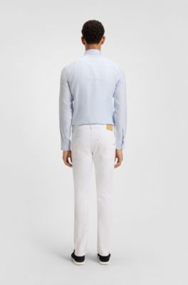 Delaware slim-fit jeans in white stretch denim, White