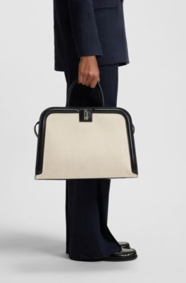 Ariell tote bag with removable pouch, Natural