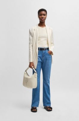 Hobo bag with Double B monogram, Natural