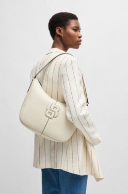 Hobo bag with Double B monogram, Natural