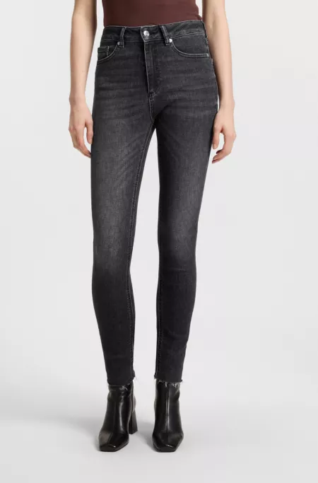 Jean Skinny en denim très stretch gris foncé