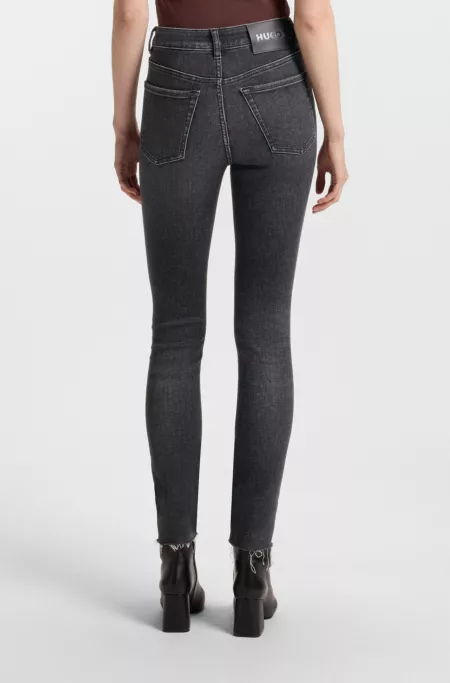 Jean Skinny en denim très stretch gris foncé