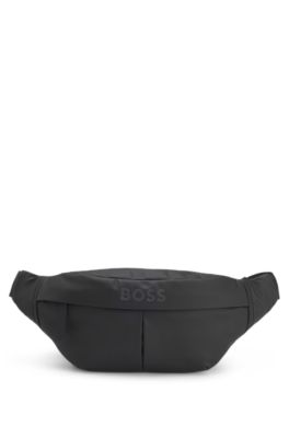 BOSS ベルトバッグ ブラック 新品未使用 HUGO ウエストポーチ ツイル ベルトバッグ スタックロゴ