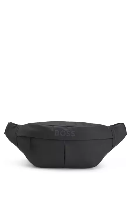 Faux-leather belt bag with logo detail