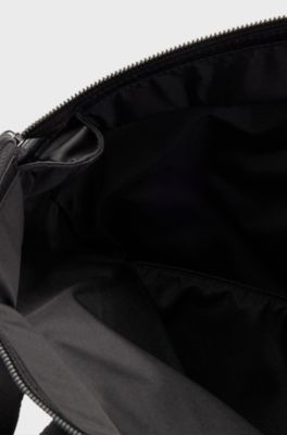 Twin-pocket tote bag with shoulder straps, Black