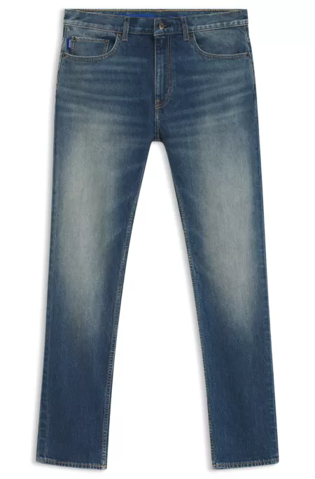 Slim-fit jeans in blue stretch denim
