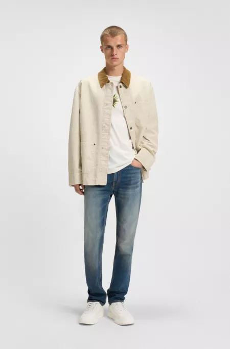Slim-fit jeans in blue stretch denim