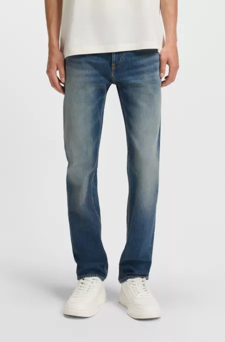 Slim-fit jeans in blue stretch denim