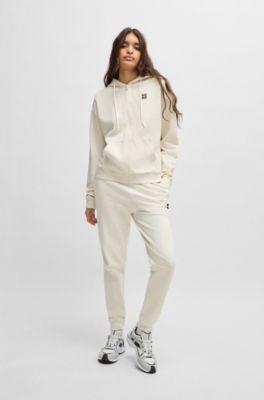 Running-inspired trainers with mesh and suede, Light Beige