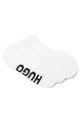 Three-pack of invisible socks with large logos 1