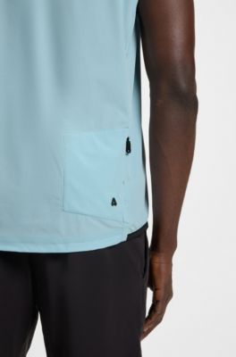 Active water-repellent vest with quick-dry performance, Light Blue