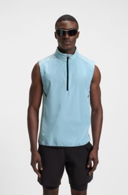 Active water-repellent vest with quick-dry performance, Light Blue