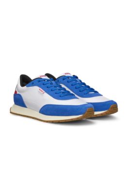 HUGO - Retro-inspired trainers with suede trims - White