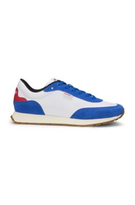 HUGO - Retro-inspired trainers with suede trims - White