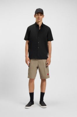 Slip-on shoes with logo vamp, Black