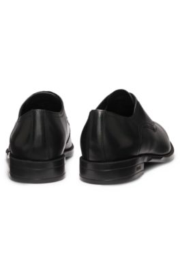 Derby shoes in leather, Black