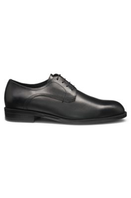 Derby shoes in leather, Black