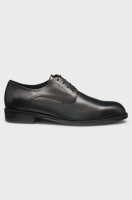 Derby shoes in leather, Black