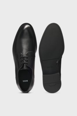 Derby shoes in leather, Black