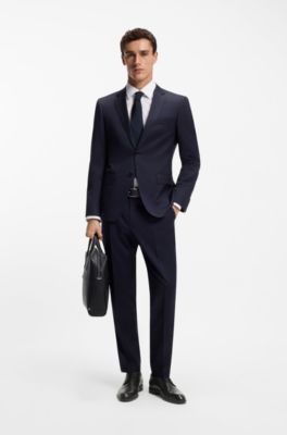 Derbys aus Leder mit Nahtdetails, Schwarz
