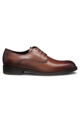 Derby shoes in leather, Brown