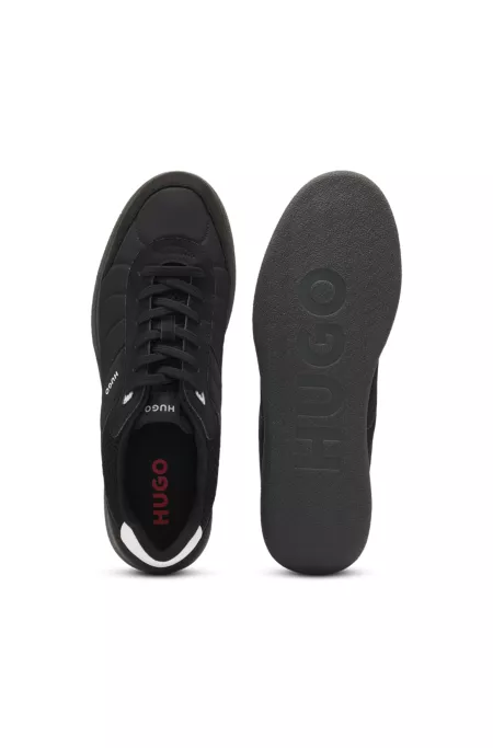 Football-inspired trainers with faux suede