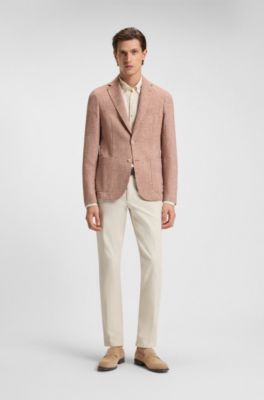 Suede loafers with penny trim, Beige