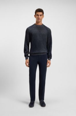 Suede loafers with penny trim, Dark Blue