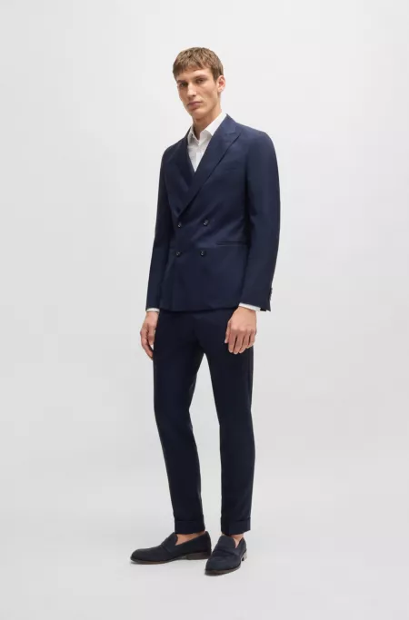 Suede loafers with penny trim